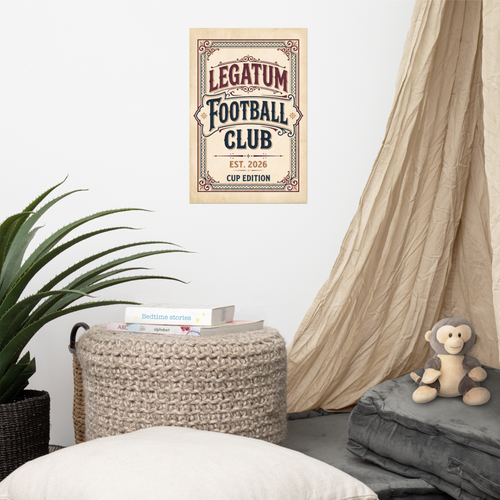 Heritage Crest — Vintage Football Poster