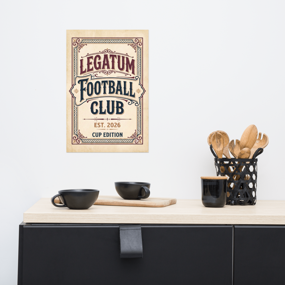 Heritage Crest — Vintage Football Poster