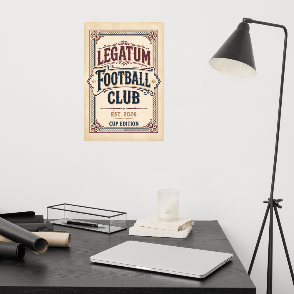 Heritage Crest — Vintage Football Poster