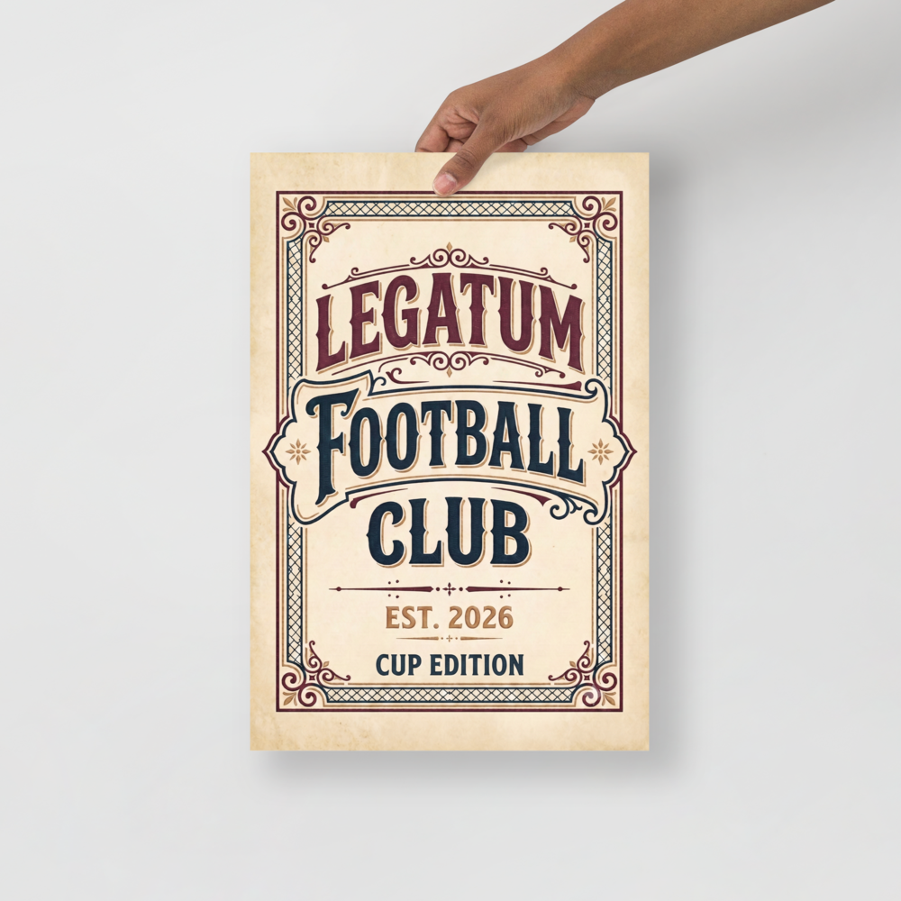 Heritage Crest — Vintage Football Poster
