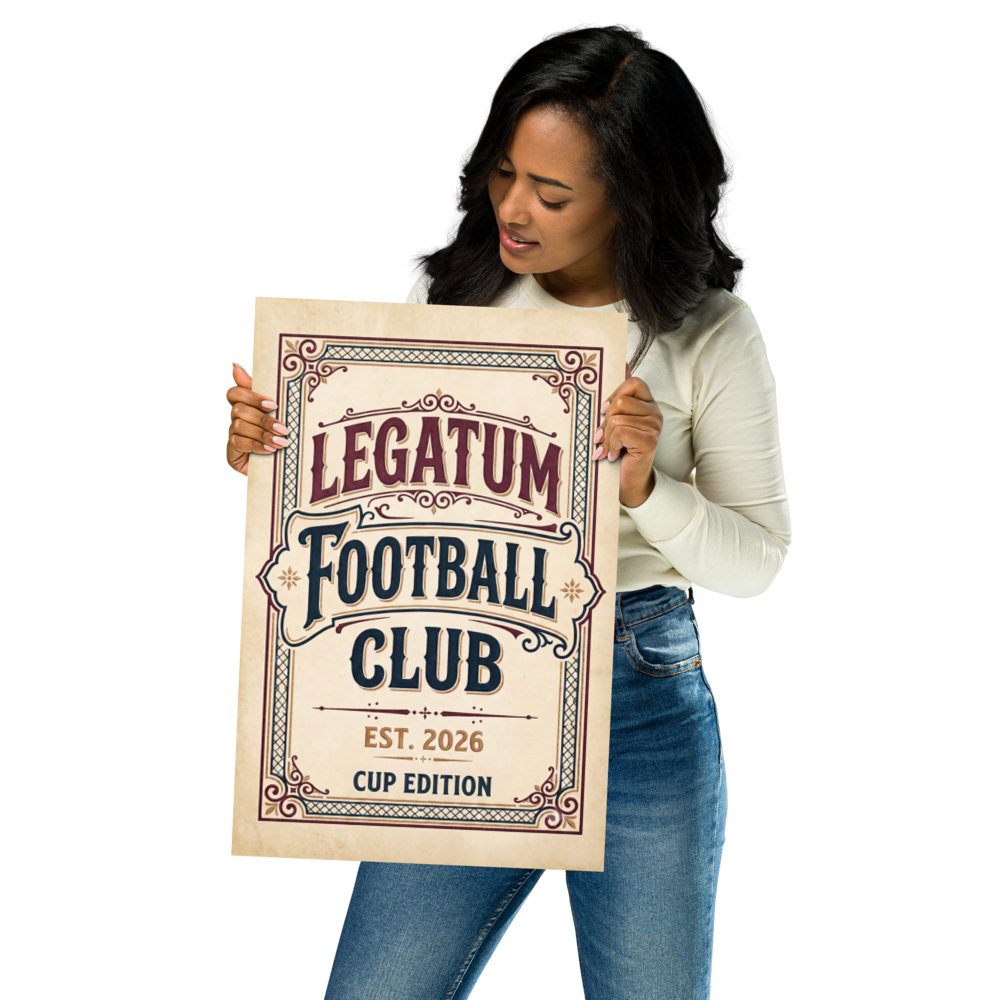 Heritage Crest — Vintage Football Poster